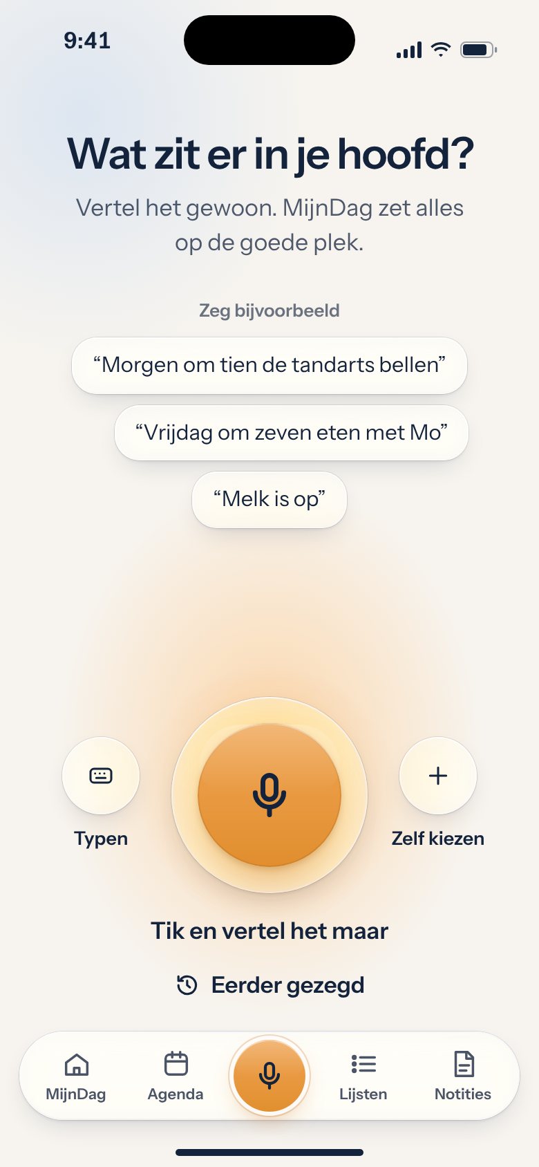 Praten: Wat zit er in je hoofd? Tik en vertel het maar